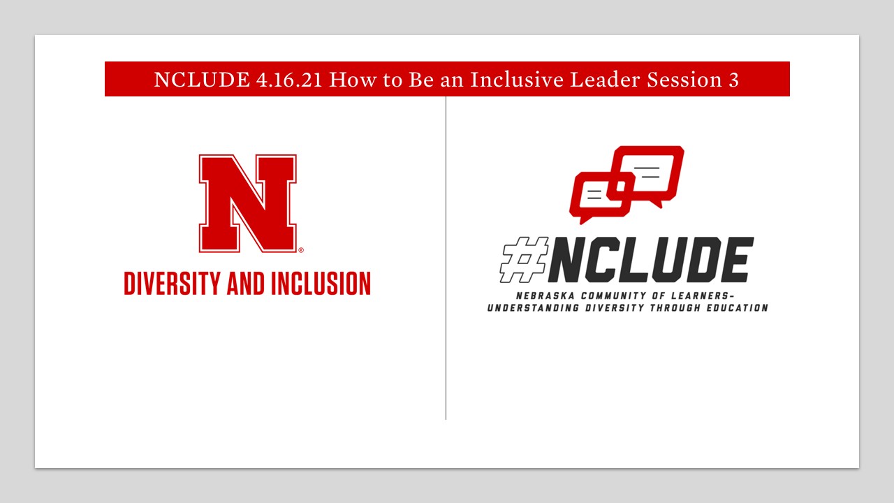 NCLUDE 4.16.21 How to Build Cultures of Inclusion Session 3