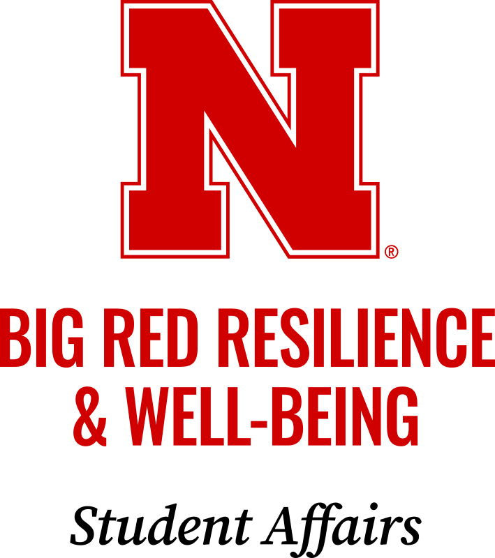 big red resilience and well-being logo lockup