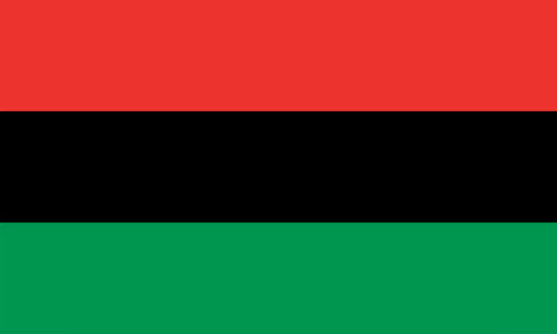 Red Green and Black Pan African flag